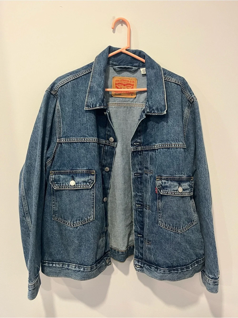 Levi's Vintage Style Blue Denim Trucker Jacket